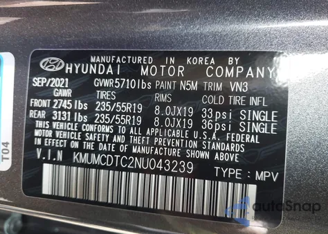 2022 Genesis Gv70 3.5T Awd Sport из США, поврежденный, VIN KMUMCDTC2NU043239